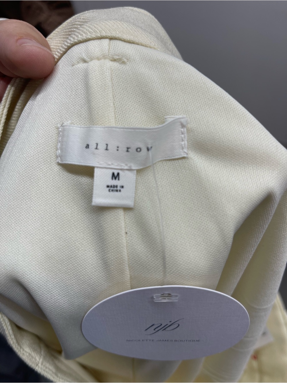 All Row Cream Textured Mini Tennis Skirt Skort - Picture 4 of 4